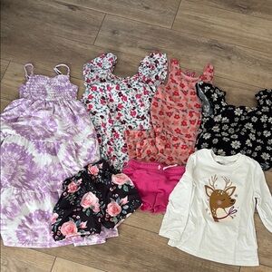 Girls' Floral and Animal Print Clothing Set